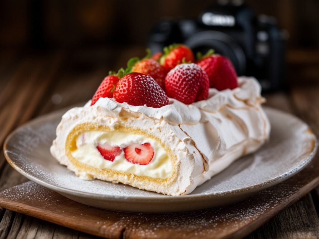 A Pavlova Roll is a delightful spin on the classic pavlova, turning the light and airy meringue into a rolled dessert filled with cream and fresh fruit. It’s elegant, easy to make, and perfect for any occasion!