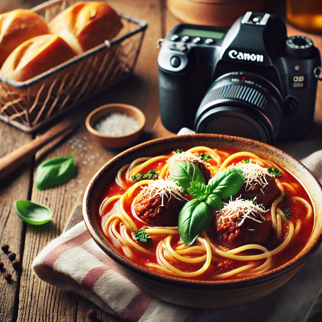 Spaghetti and Meatball Soup