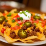 Cheeseburger nachos combine all the juicy, cheesy goodness of a classic cheeseburger with the crunch of crispy tortilla chips. This quick and easy recipe is perfect for game day, parties, or a fun family dinner. It’s loaded with flavorful ground beef, melted cheese, and all your favorite burger toppings!