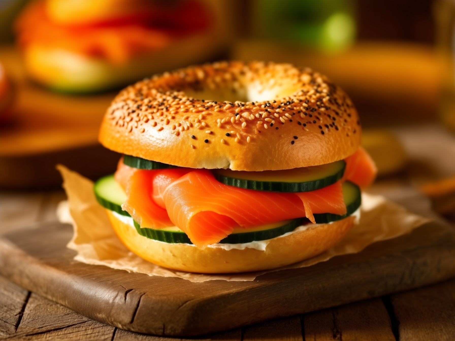 This easy and elegant Smoked Salmon and Cucumber Bagel is perfect for breakfast, brunch, or even a light lunch. It combines the smoky richness of salmon with the crunch of fresh cucumber and the creaminess of cream cheese. A delicious, no-cook recipe that feels like a gourmet treat!