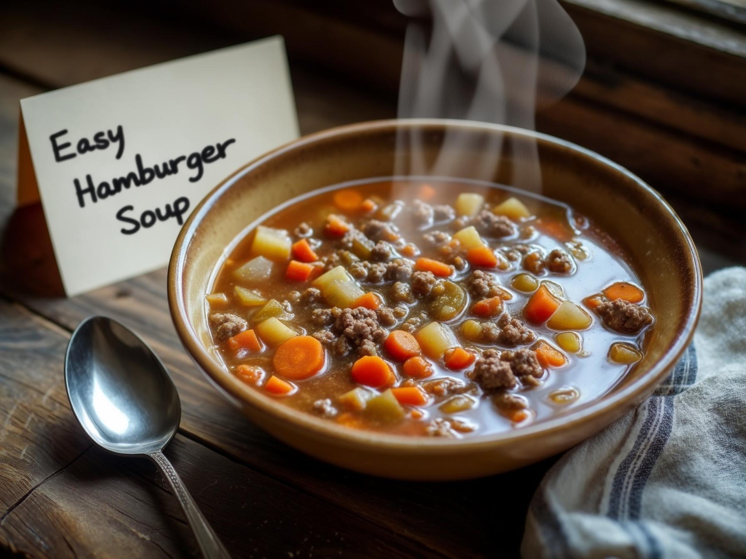 This Easy Hamburger Soup is a hearty, comforting dish made with ground beef, vegetables, and a flavorful broth. It’s simple to prepare, budget-friendly, and perfect for a cozy weeknight dinner. Plus, it’s ready in just 30 minutes!