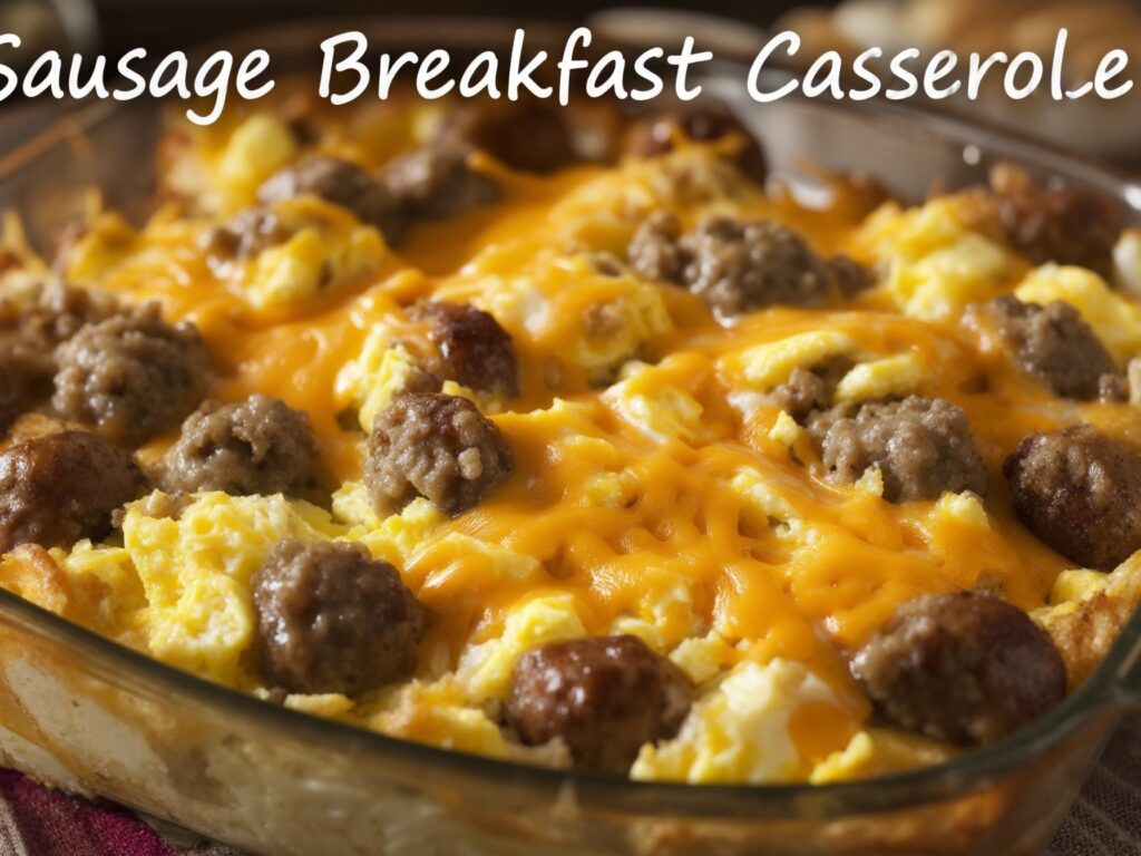 Start your day right with this hearty Sausage Breakfast Casserole! Layers of savory sausage, fluffy eggs, melted cheese, and golden potatoes bake into the ultimate crowd-pleasing brunch. Prep the night before for an effortless morning meal